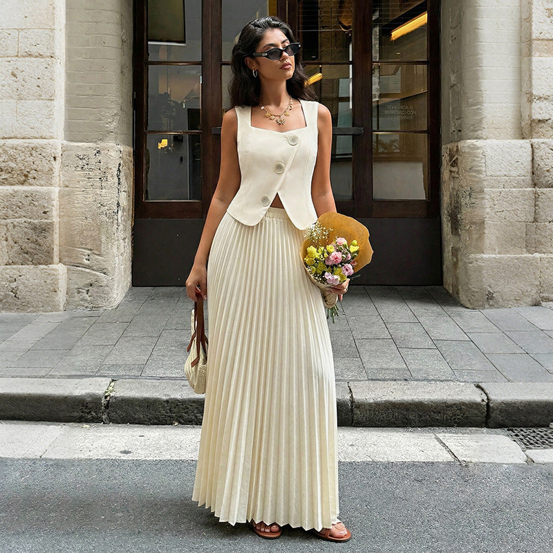 Cleo Pleated Skirt Set