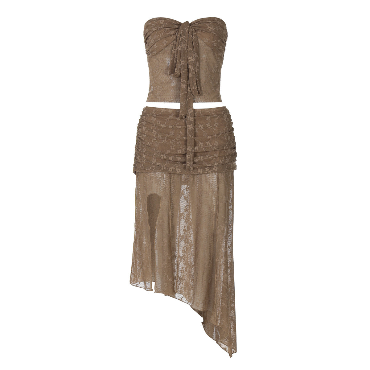 Odette Lace Asymmetric Skirt Set