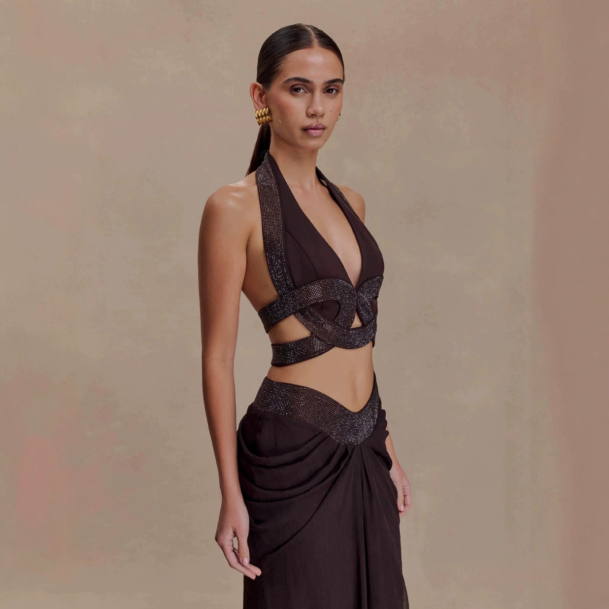 Zara Pleated Cropped Dress