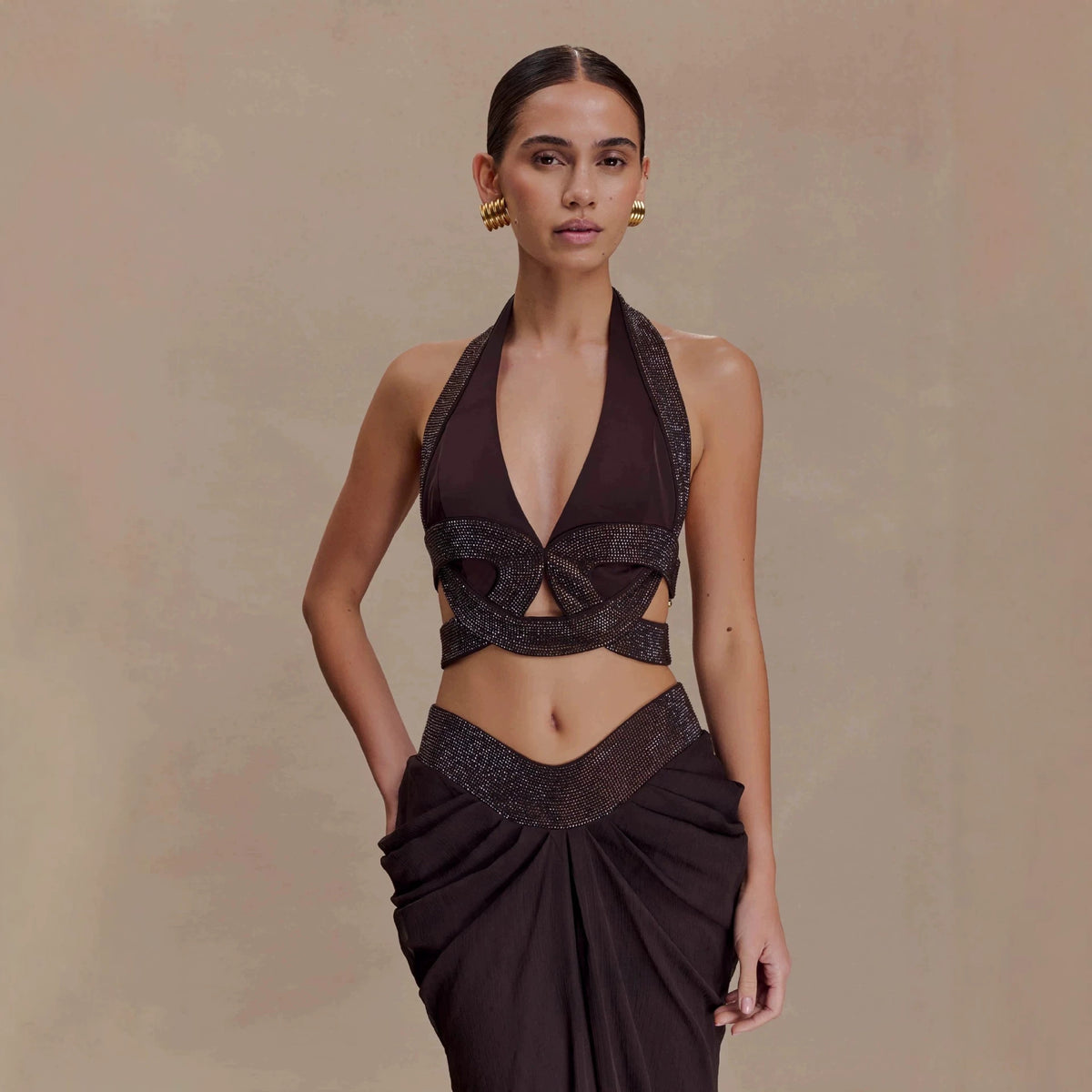 Zara Pleated Cropped Dress