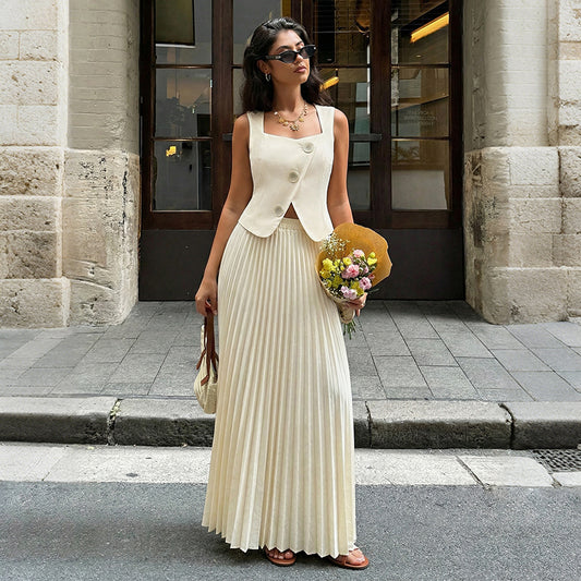 Cleo Pleated Skirt Set