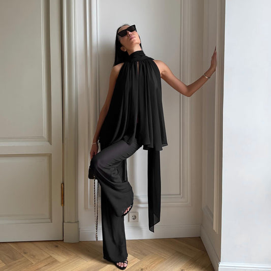 Priya Wide-Leg Trousers Set