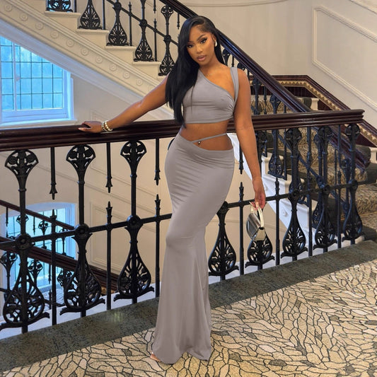 Iris Cropped Skirt Set