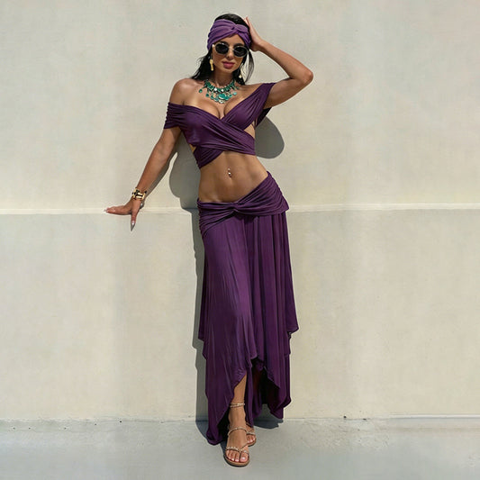 Gia Asymmetric Skirt Set