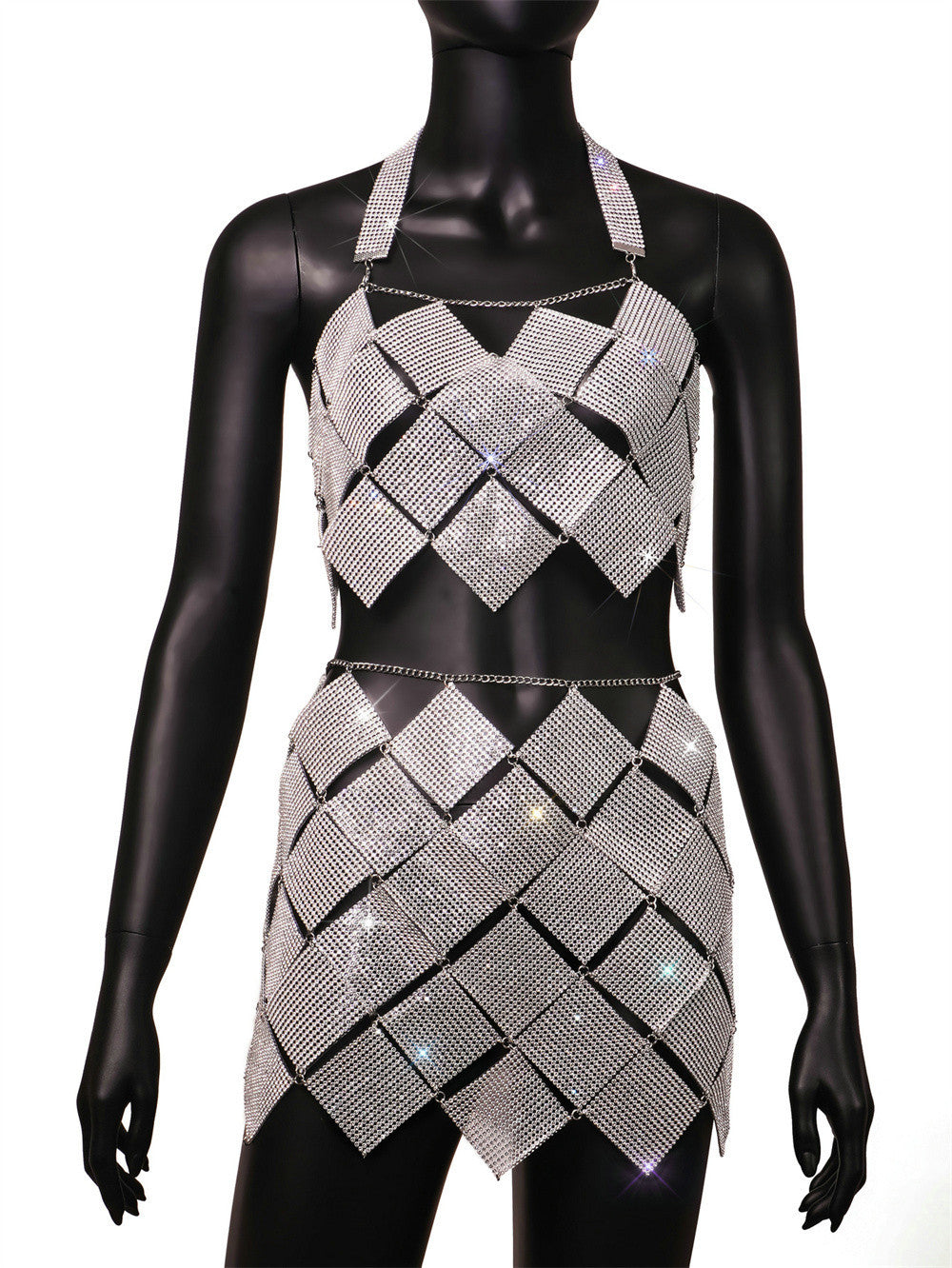 Isla Sequin Backless Skirt Set