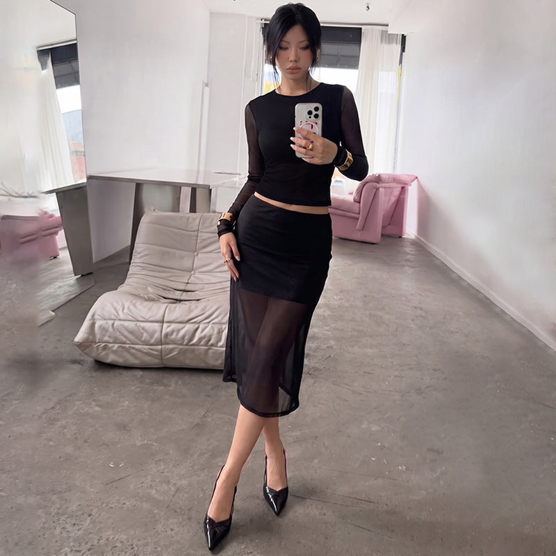 Tina Mesh Skirt Set