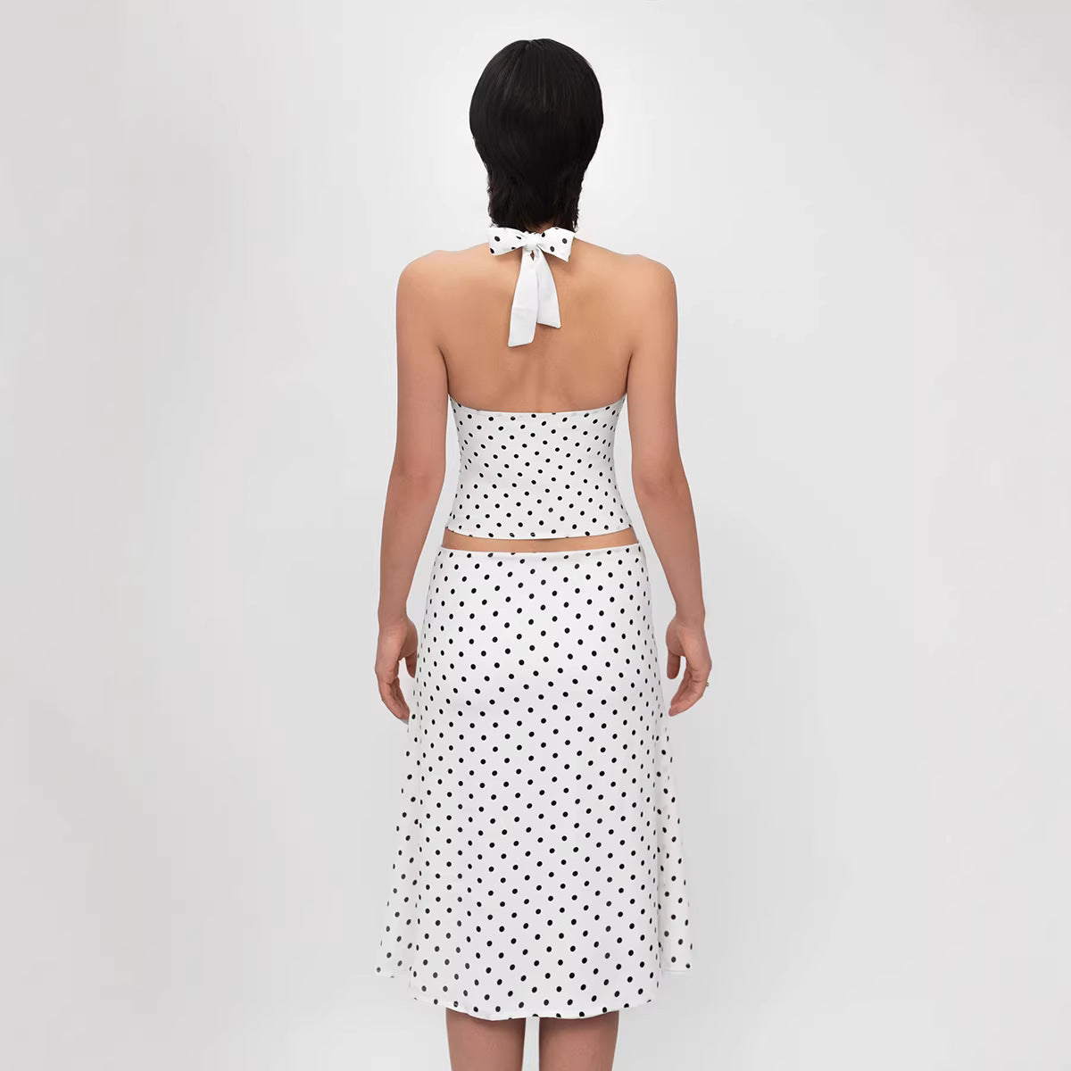 Camille Lace Polka Dot Skirt Set