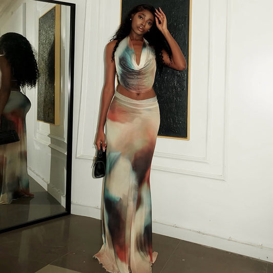 Veda Backless Skirt Set