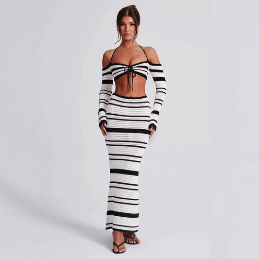 Rosa Striped Skirt Set