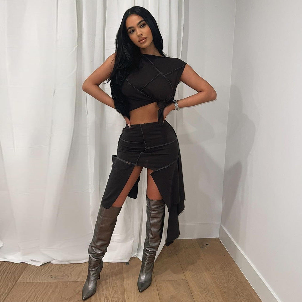Clara Cropped Asymmetric Dress