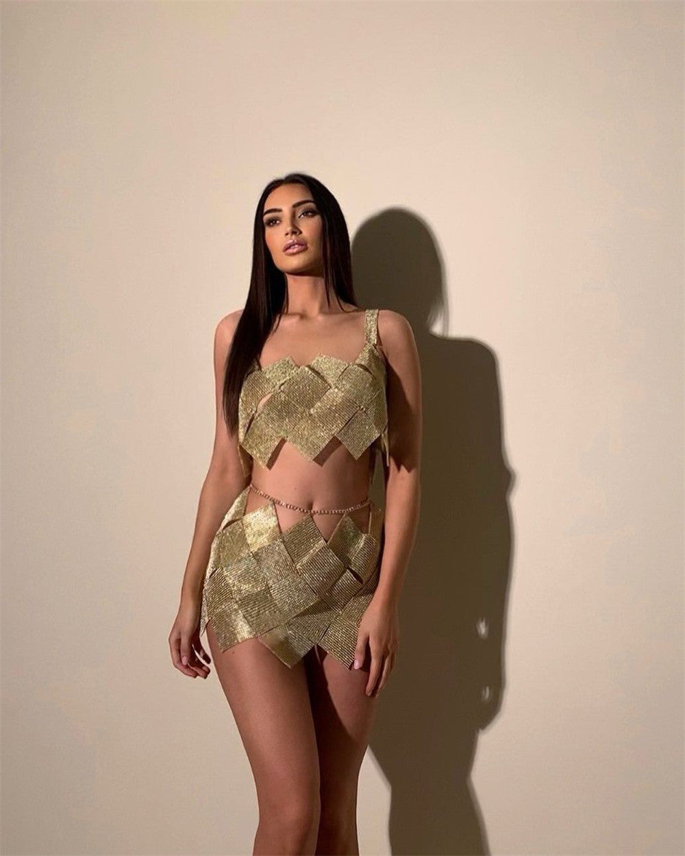 Isla Sequin Backless Skirt Set